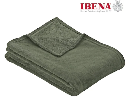 IBENA Wohndecke »Uni Fleecedecke Olbia«, einfarbig schick, Kuscheldecke günstig online kaufen