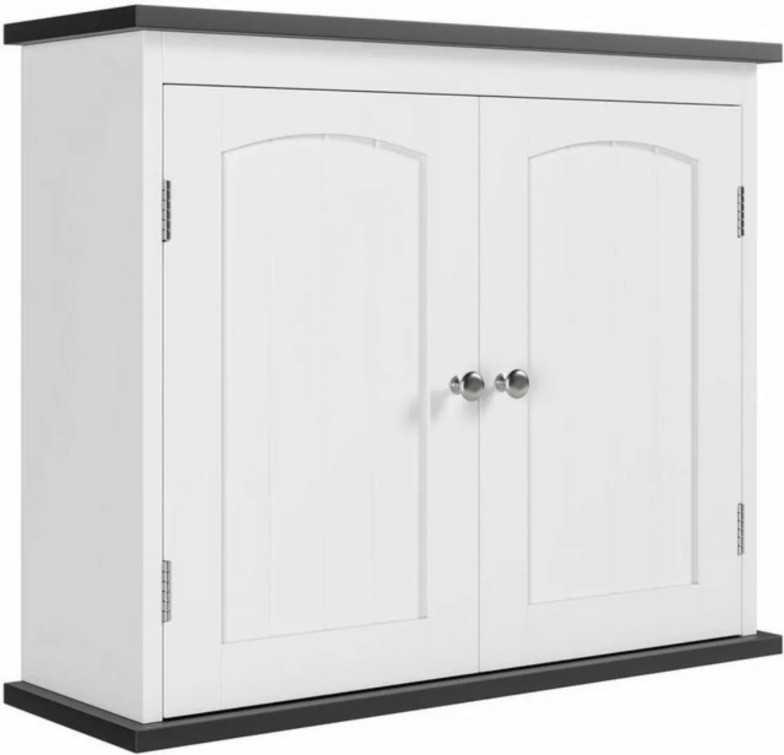 HOMECHO Hängeschrank Badschrank mit 2 Türen,Wandschrank Mit Regal günstig online kaufen