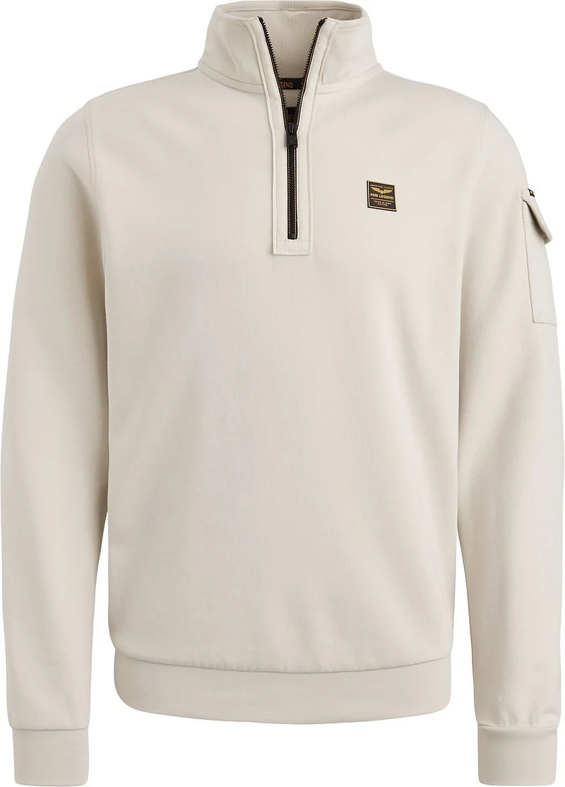 PME Legend Half Zip Pullover Interlock Ecru - Größe 3XL günstig online kaufen