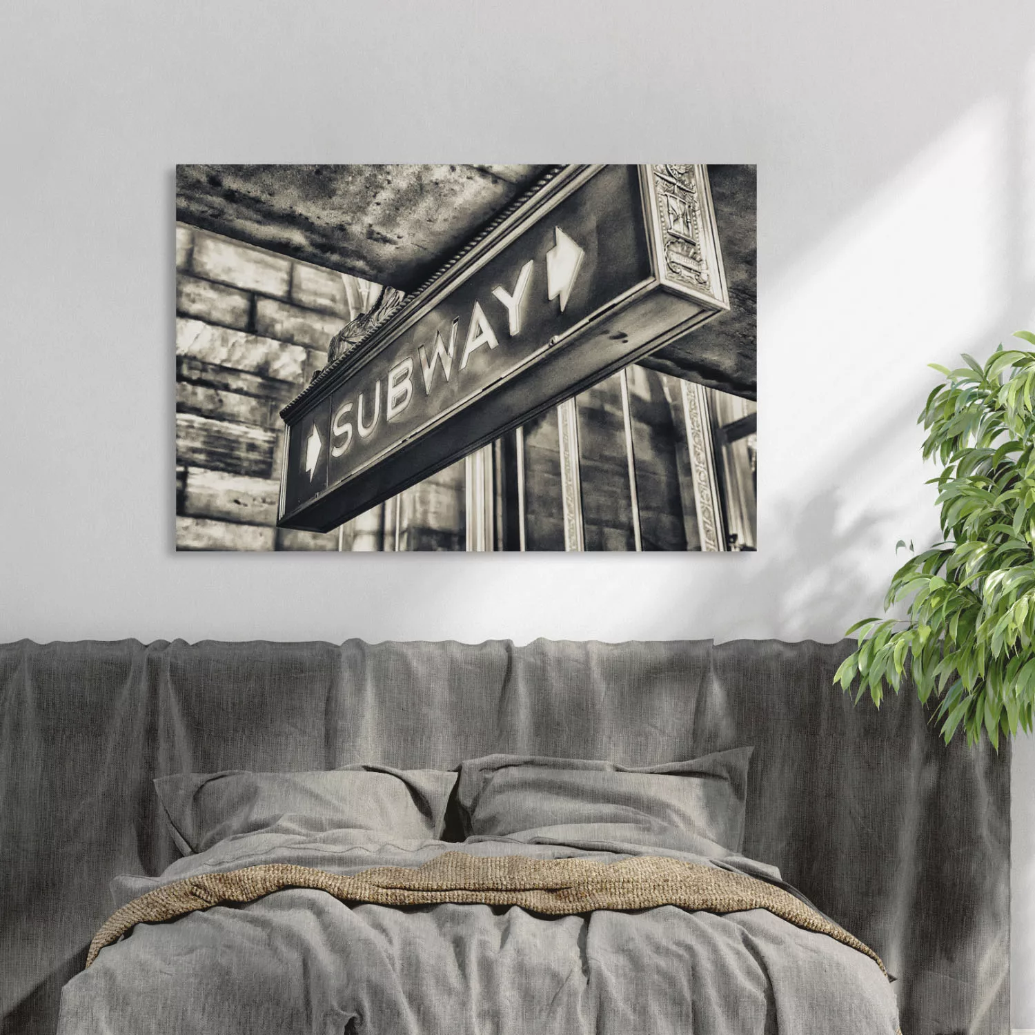 queence Acrylglasbild "SUBWAY Schild" günstig online kaufen