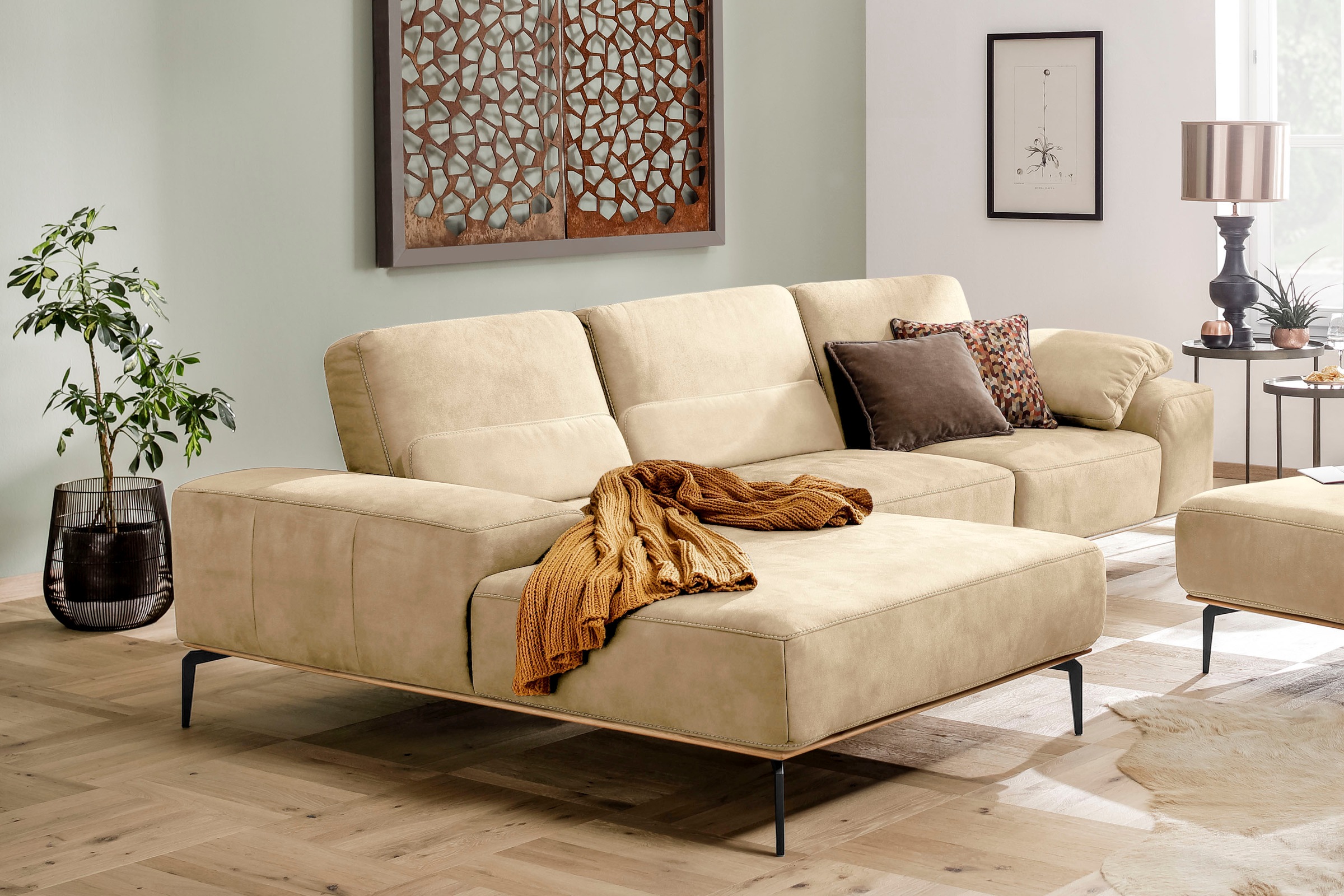 W.SCHILLIG Ecksofa "run, Designsofa mit tollem Sitzkomfort, bequem, L-Form" günstig online kaufen