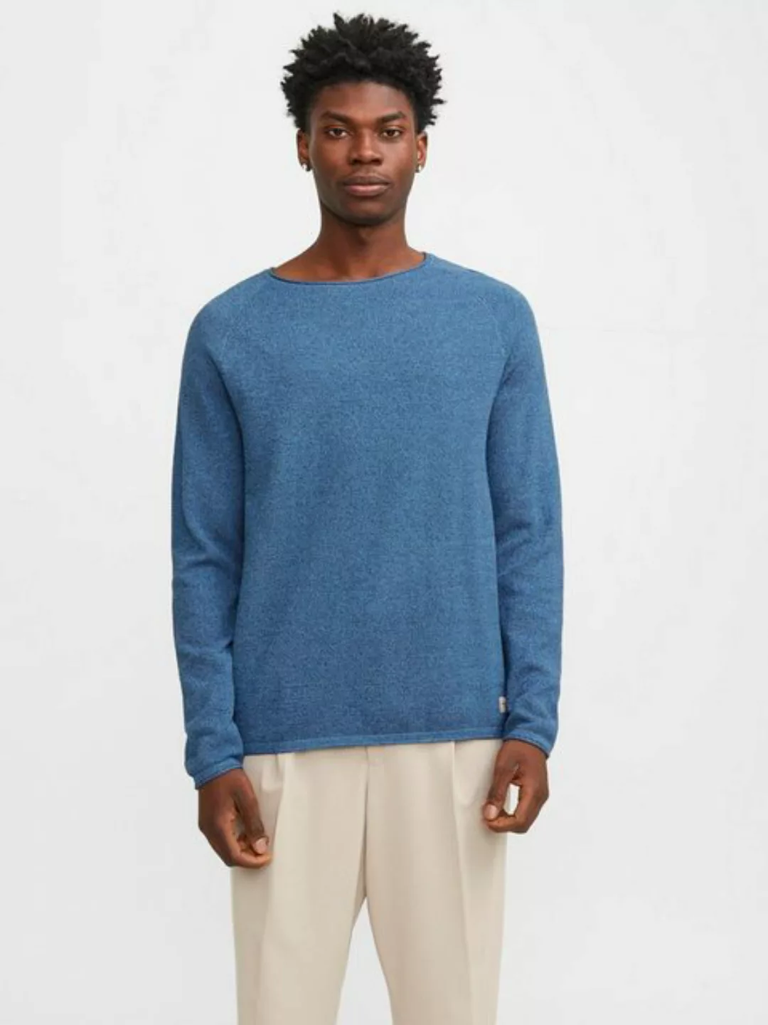 Jack & Jones Rundhalspullover JJEHILL KNIT CREW NECK NOOS aus Strukturstric günstig online kaufen