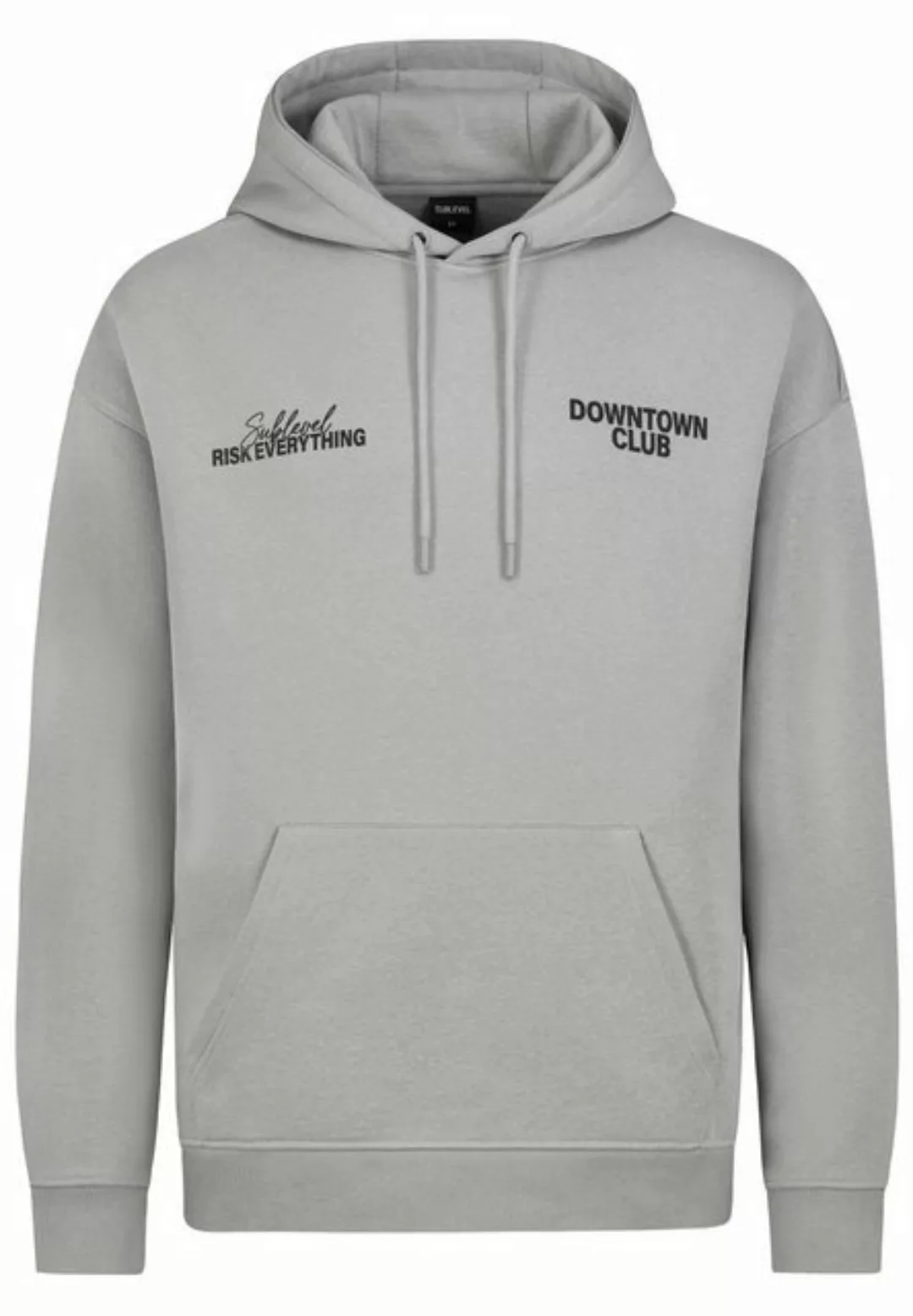 SUBLEVEL Hoodie Kapuzenpullover mit Front-Print und Kängurutasche Passion S günstig online kaufen