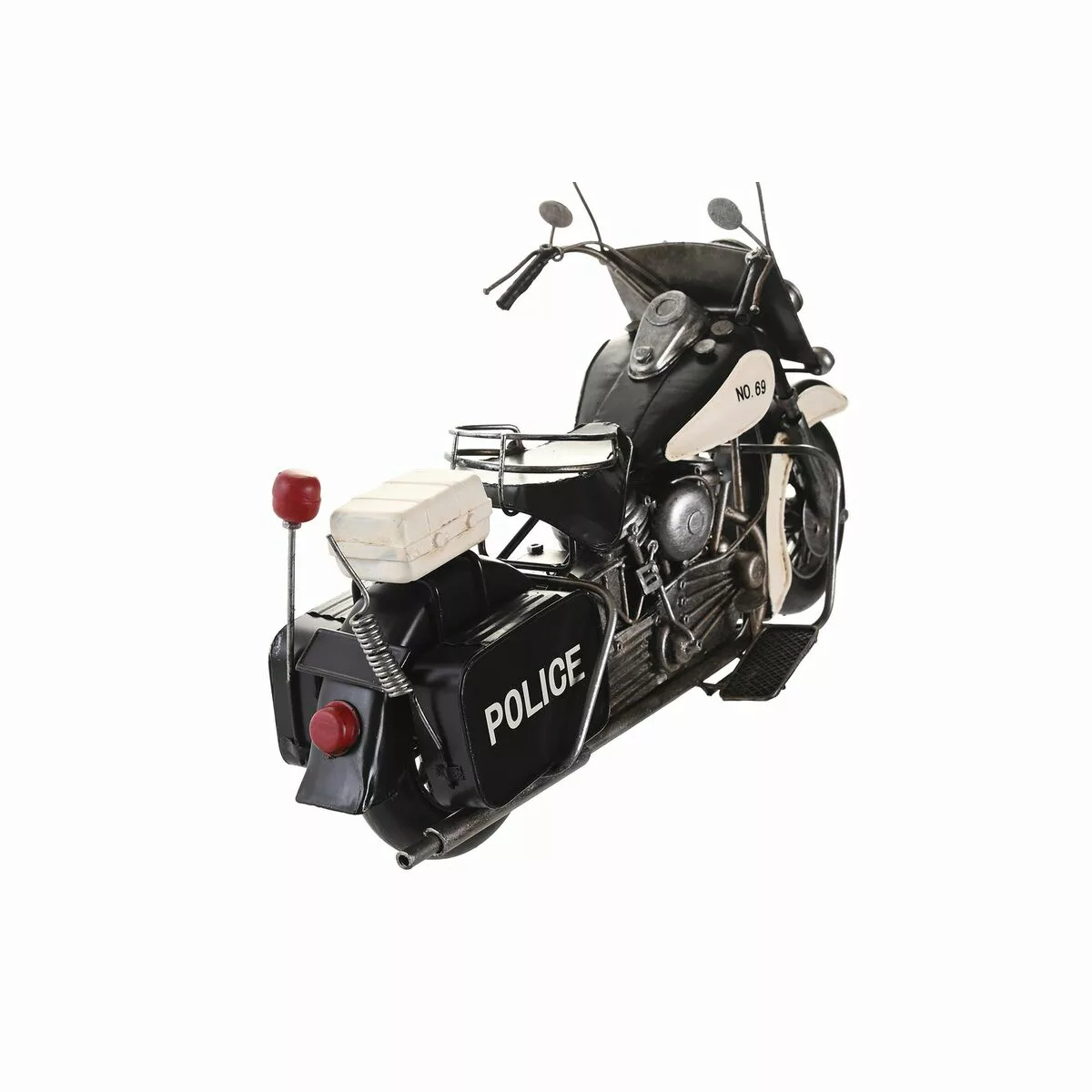Deko-figur Dkd Home Decor Schwarz Metall Motorrad Weiß (35 X 14 X 24 Cm) (2 günstig online kaufen
