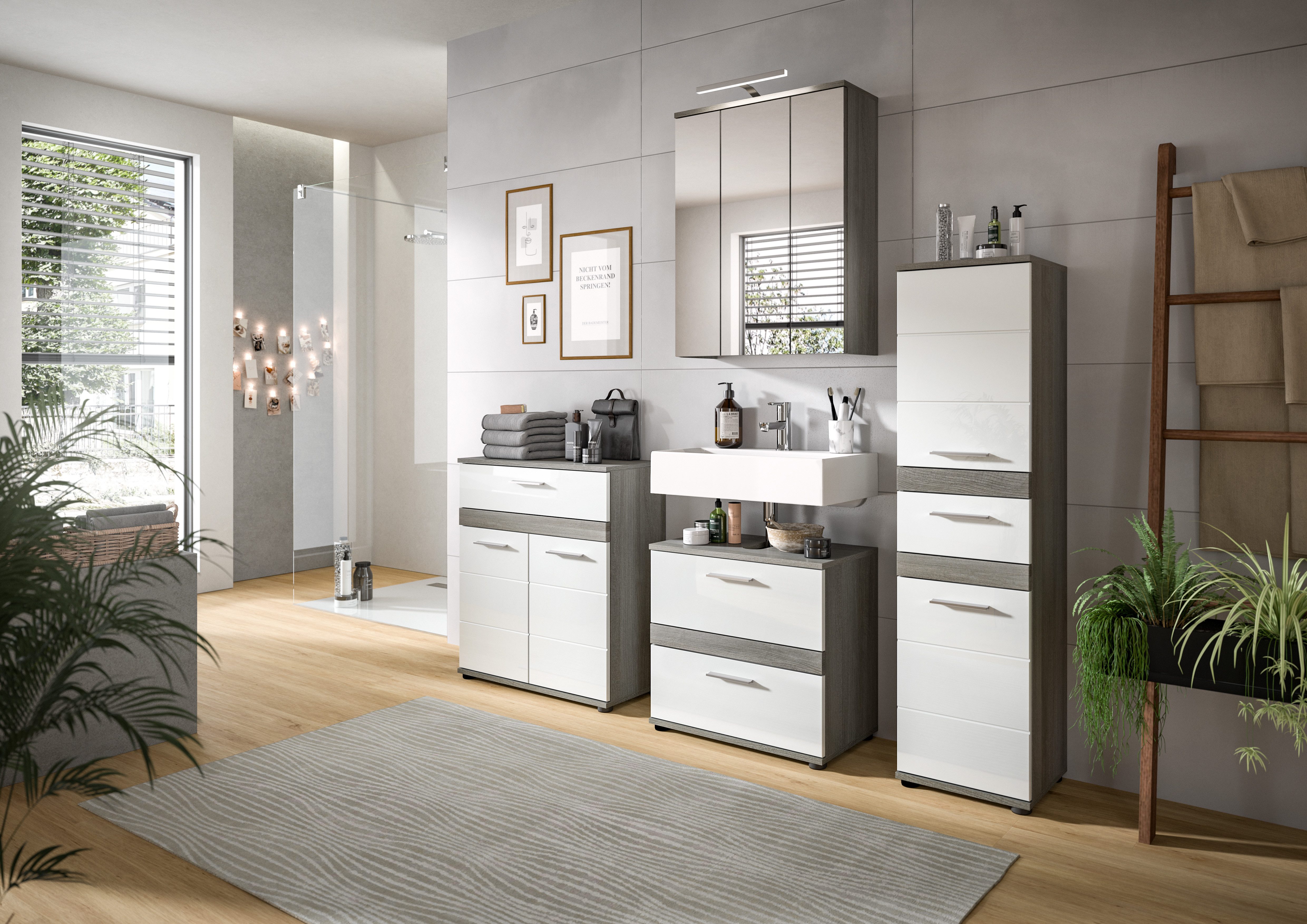 furnling Midischrank Blaine, Badezimmerschrank mit 2 günstig online kaufen
