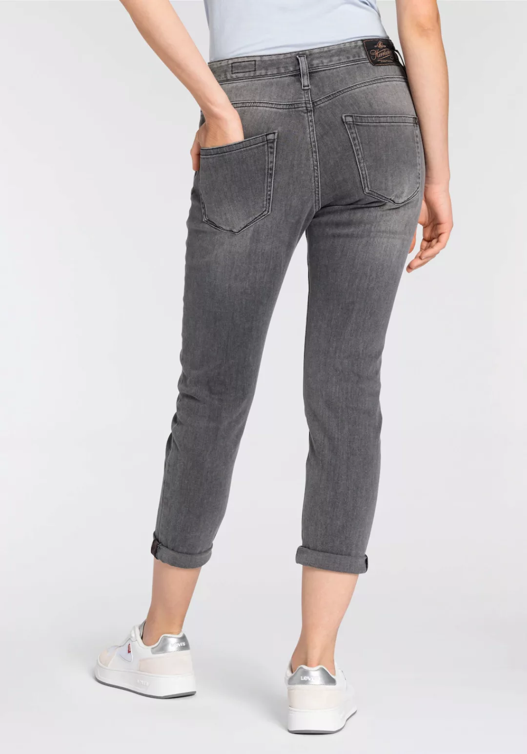 Herrlicher 5-Pocket-Jeans "Shyra Cropped Denim Black Light" günstig online kaufen