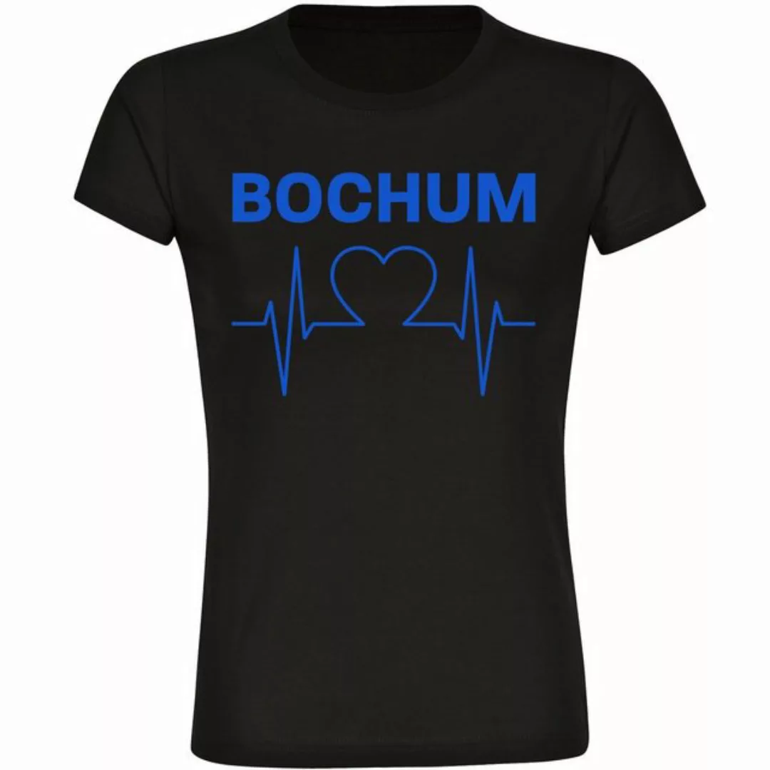 multifanshop T-Shirt Damen Bochum - Herzschlag - Frauen günstig online kaufen