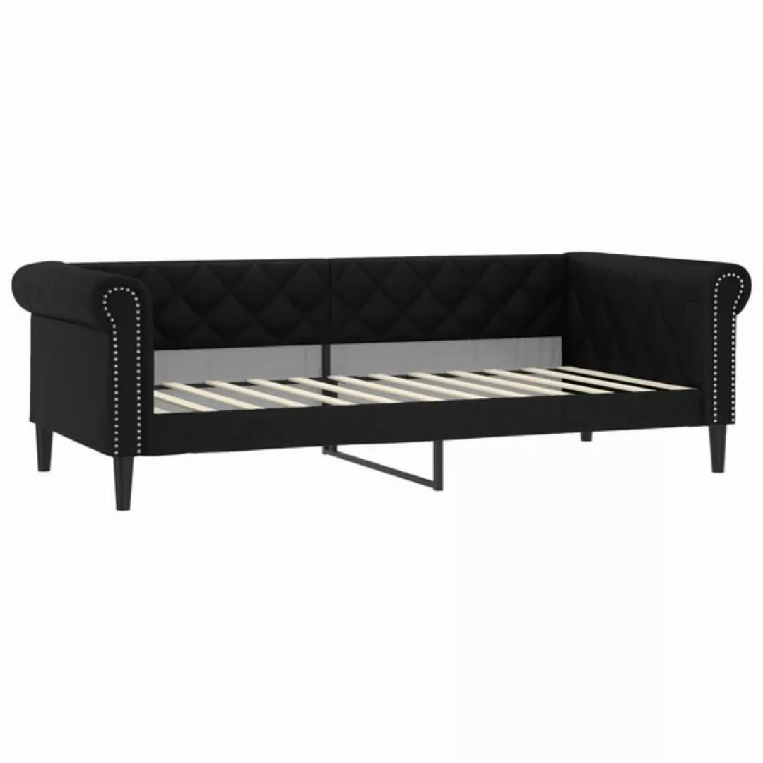 vidaXL Bett, Tagesbett Schwarz 100x200 cm Kunstleder günstig online kaufen