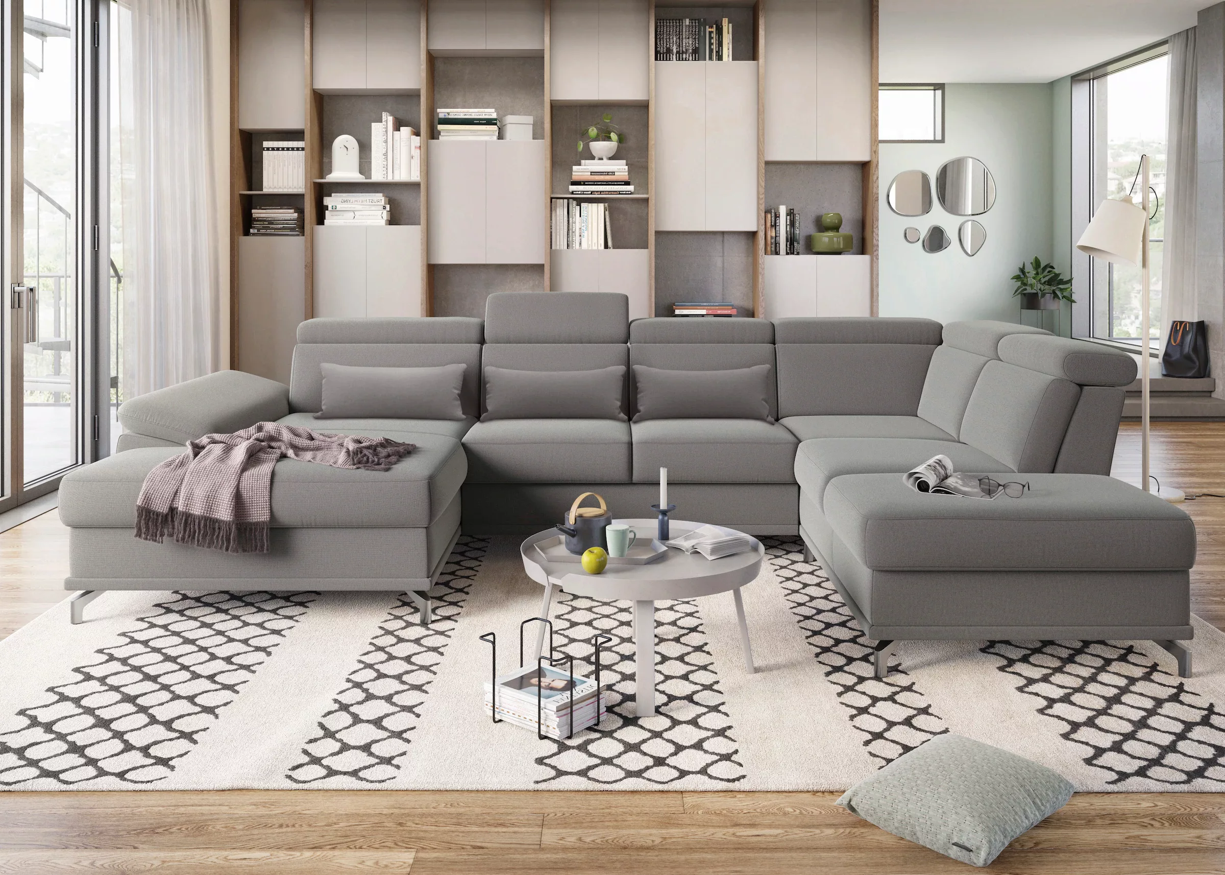 sit&more Wohnlandschaft "Cabrio U-Form, mit Sitztiefenverstellung, Arm- und günstig online kaufen