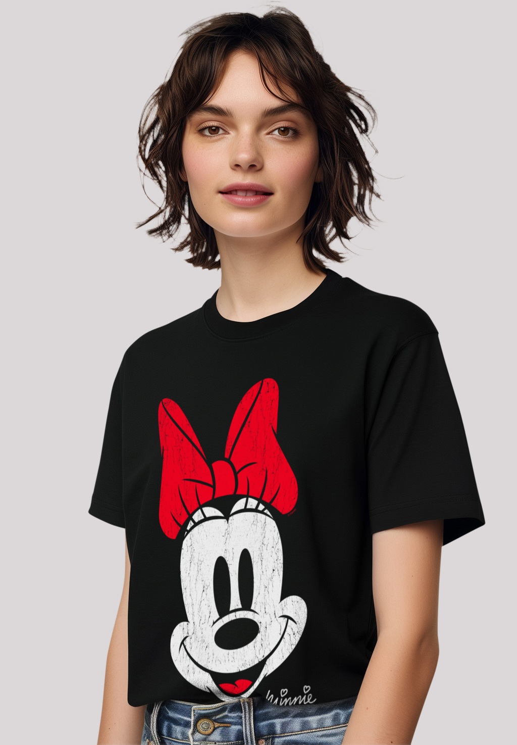 F4NT4STIC T-Shirt "Disney Micky Maus Minnie Gesicht Vintage Look", Premium günstig online kaufen