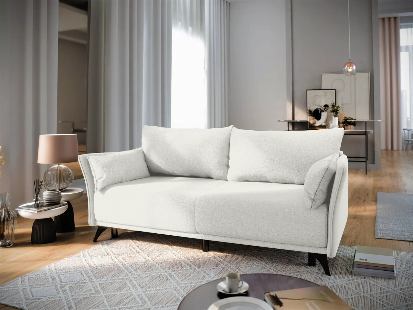 Fun Möbel Schlafsofa Sofa Designersofa GARNIER 3-Sitzer mit Schlaffunktion, günstig online kaufen