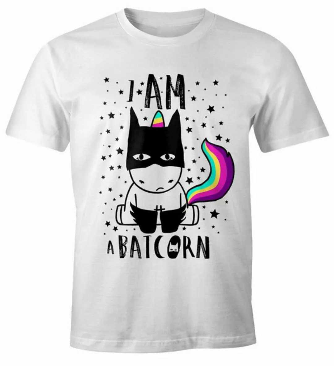 MoonWorks Print-Shirt Batcorn Shirt Herren Einhorn Unicorn Fun-Shirt Moonwo günstig online kaufen