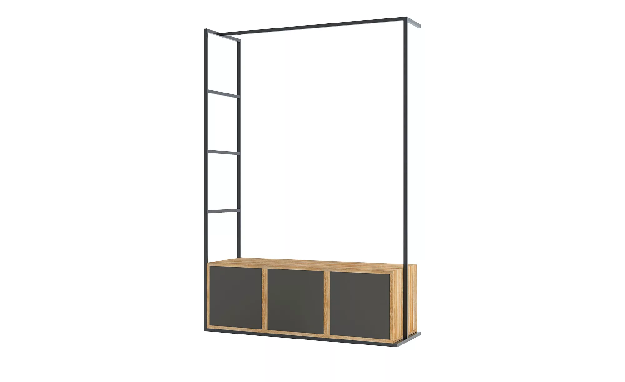 Kompaktgarderobe   Cube ¦ braun ¦ Maße (cm): B: 124 H: 185 T: 43 Garderoben günstig online kaufen