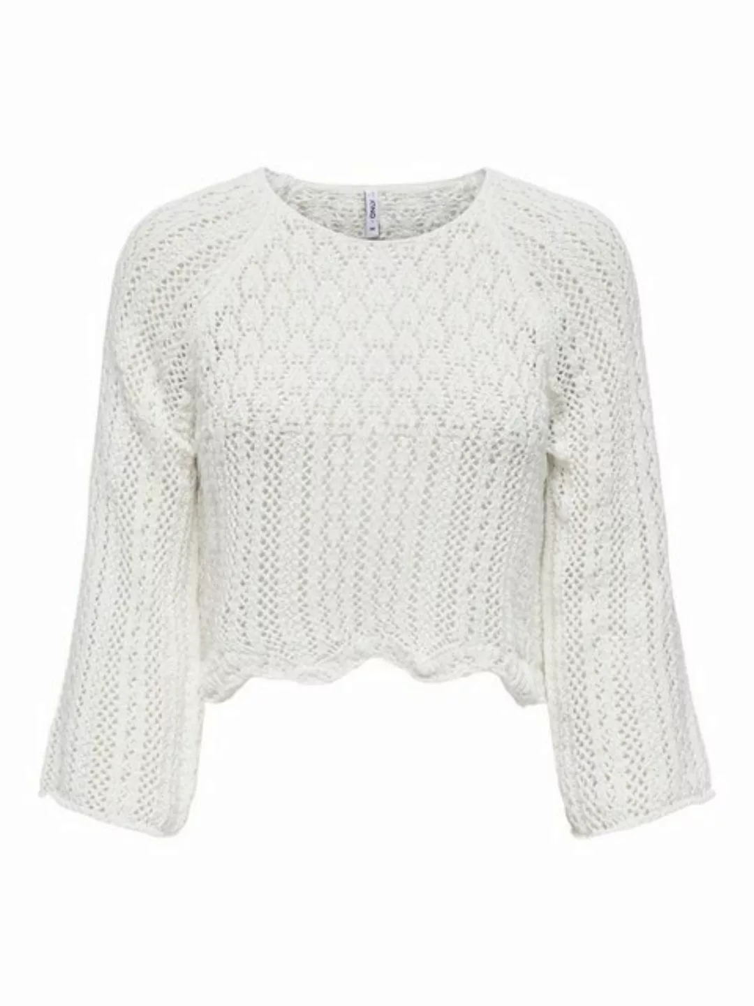 ONLY Strickpullover y Damen Strick-Pullover OnlNola Grobstrick 3/4 Arm Crop günstig online kaufen