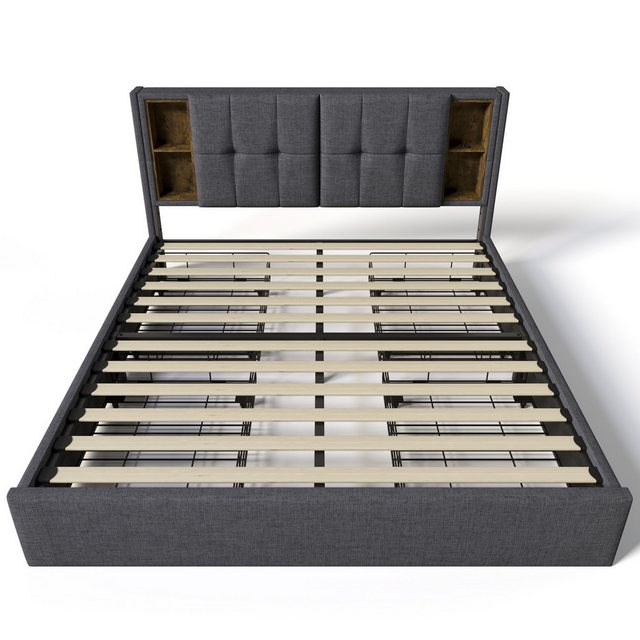 MODFU Polsterbett Doppelbett (4 Schubladen, ohne Matratze), mit Kabellosem günstig online kaufen