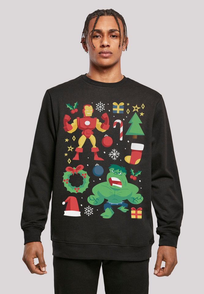 F4NT4STIC Kapuzenpullover Marvel Universe Iron Man und Hulk Christmas Print günstig online kaufen