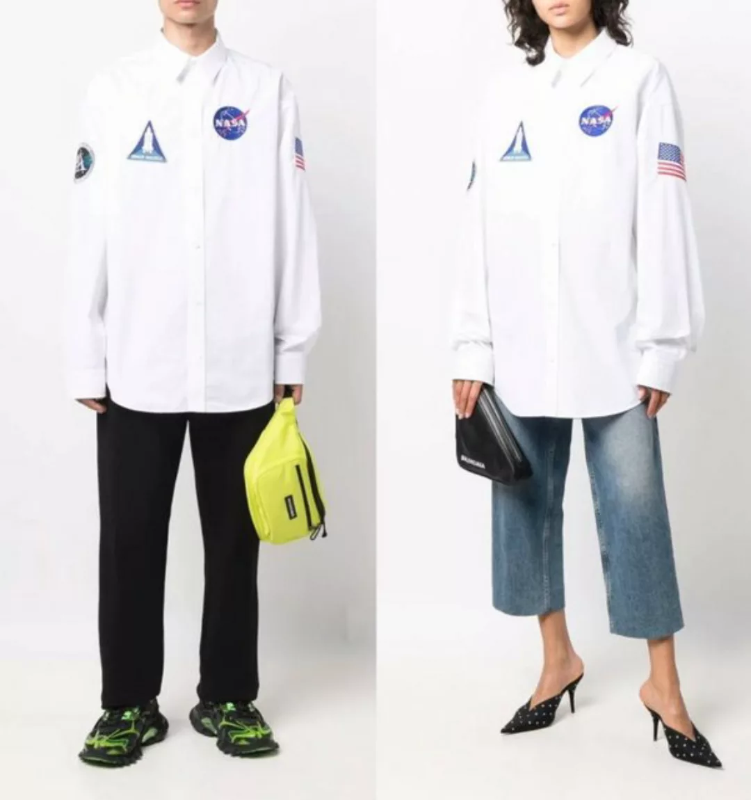 Balenciaga Langarmhemd BALENCIAGA SPACE SHUTTLE NASA Flag Station Unisex Bu günstig online kaufen