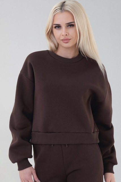 fashionshowcase Sweatshirt Kuscheliger Oversize Damen Pullover Weich Gefütt günstig online kaufen