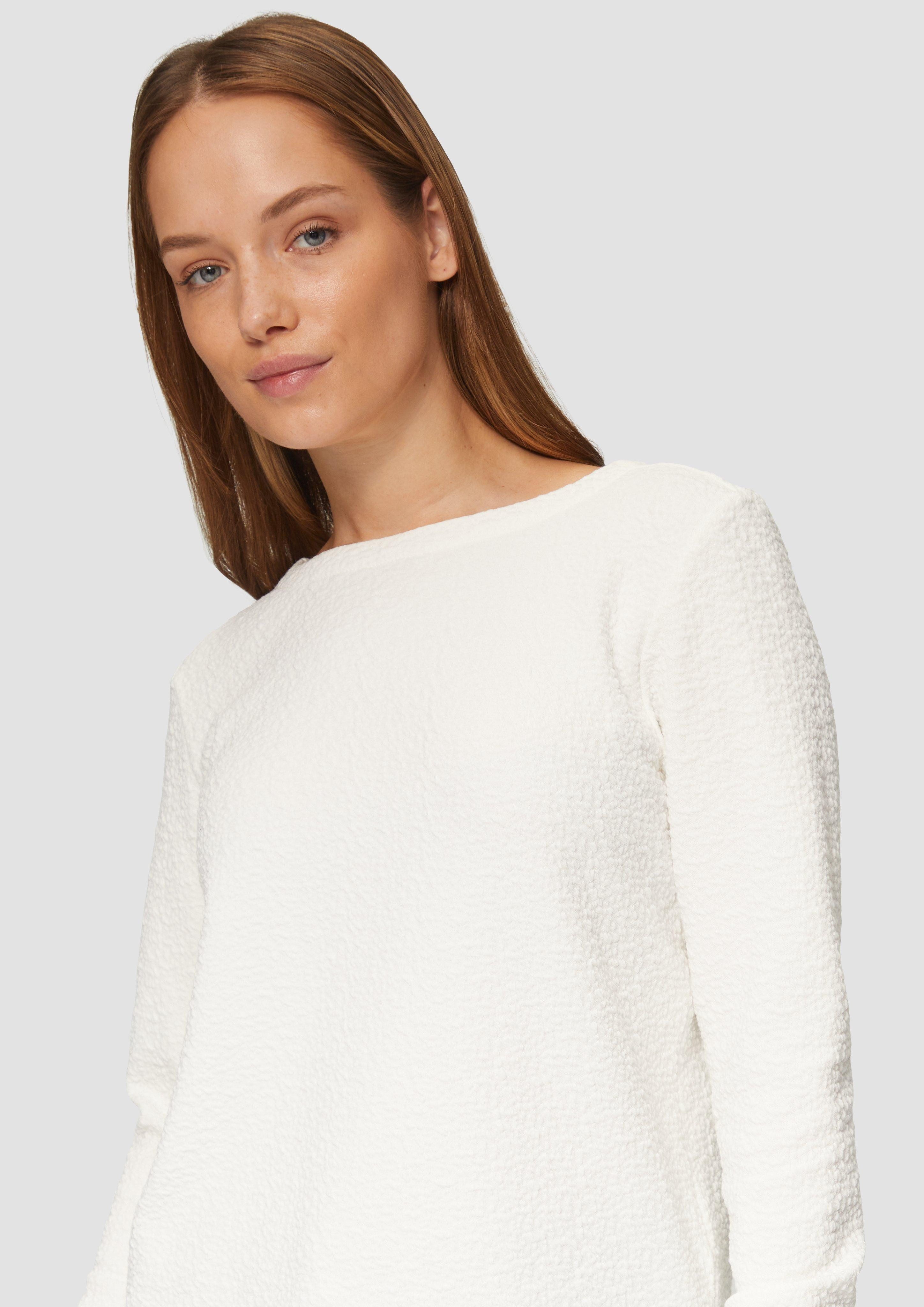 s.Oliver Longsweatshirt mit Crinkle Optik günstig online kaufen