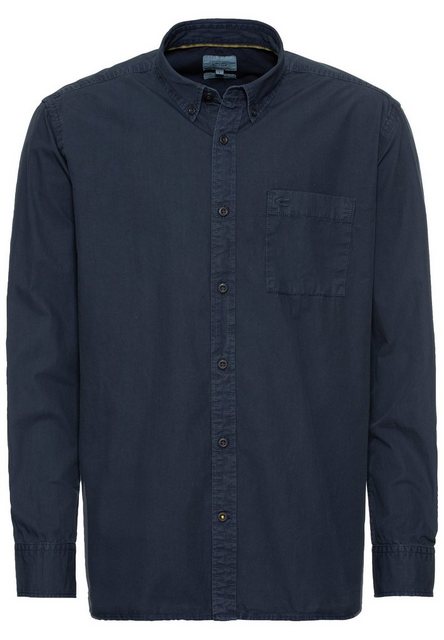 camel active Langarmhemd aus reiner Baumwolle Button-Down günstig online kaufen