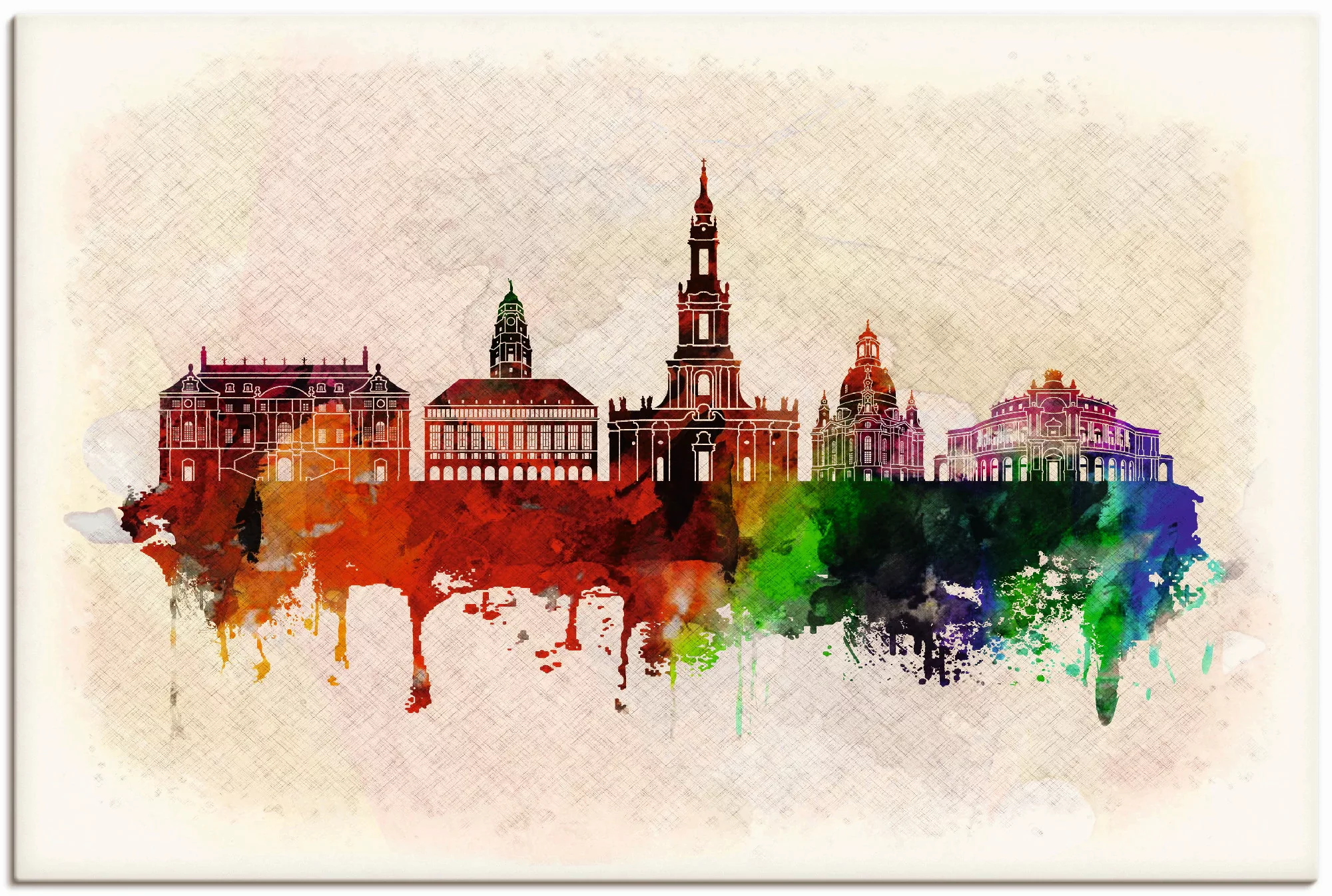 Artland Leinwandbild "Dresden Deutschland Skyline", Deutschland, (1 St.), a günstig online kaufen