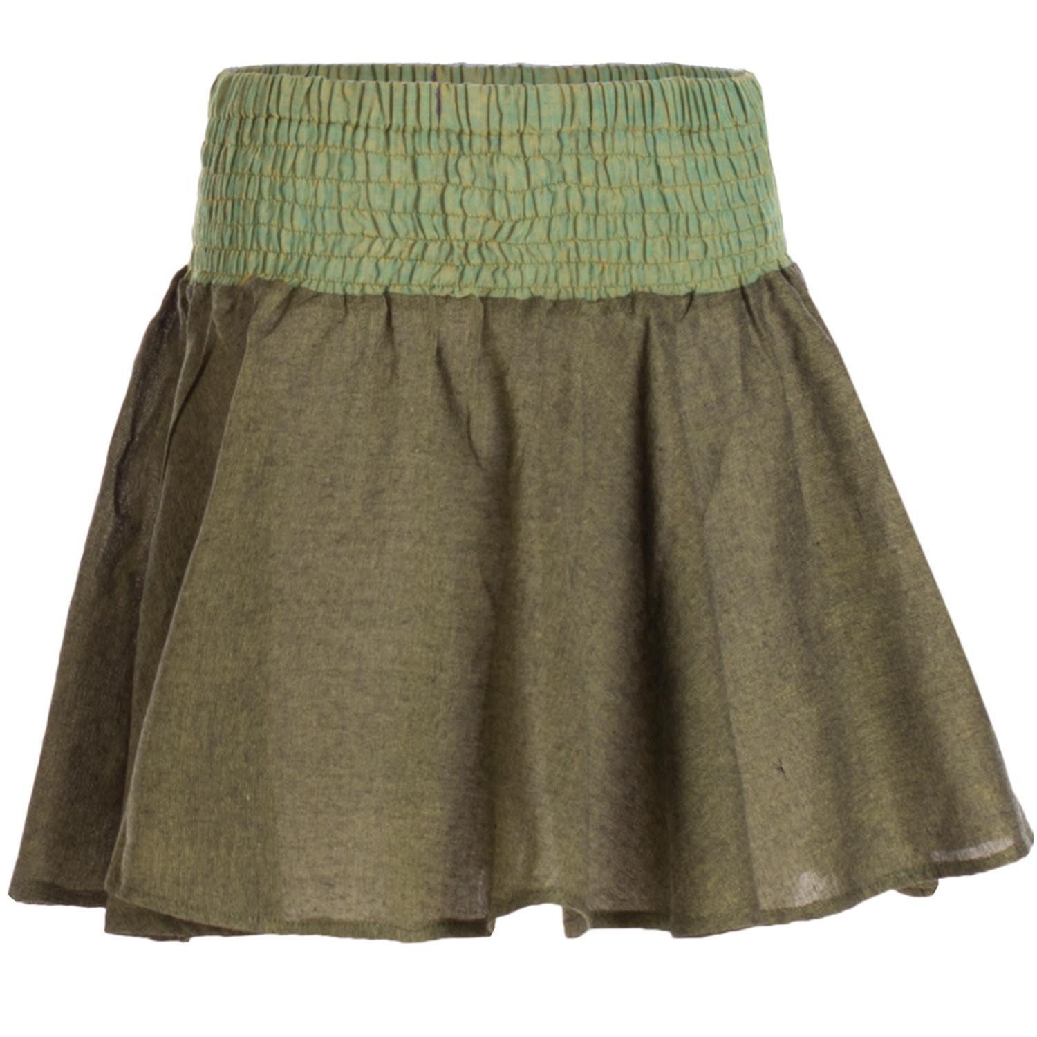 Vishes Minirock Damen Mini-Rock Baumwolle Casual günstig online kaufen