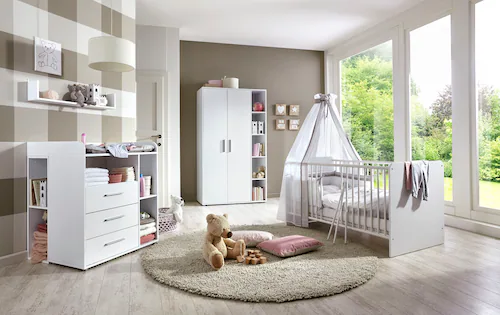 BMG Möbel Babyzimmer-Komplettset "Luis", (Set, 6 St., Bett + Wickelkommode günstig online kaufen