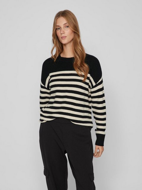 Vila Rundhalspullover VIRIL RIB STRIPE L/S KNIT TOP - NOOS günstig online kaufen