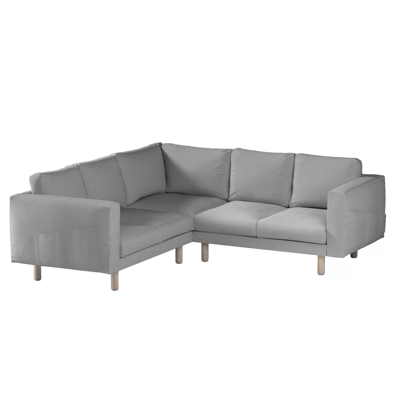 Bezug für Norsborg 4-Sitzer Ecksofa, schwarz-beige, Norsborg 4-Sitzer Eckso günstig online kaufen