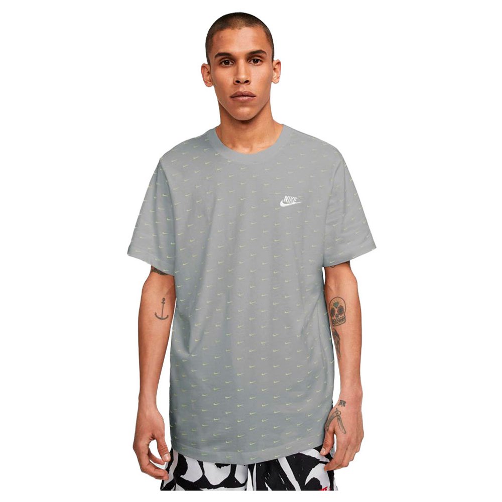 Nike Sportswear Swoosh Kurzärmeliges T-shirt XL Lt Smoke Grey / Limelight / günstig online kaufen