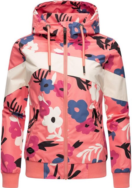 Ragwear Outdoorjacke "Nuggie Block Flower", mit Kapuze, modische Damen Frei günstig online kaufen