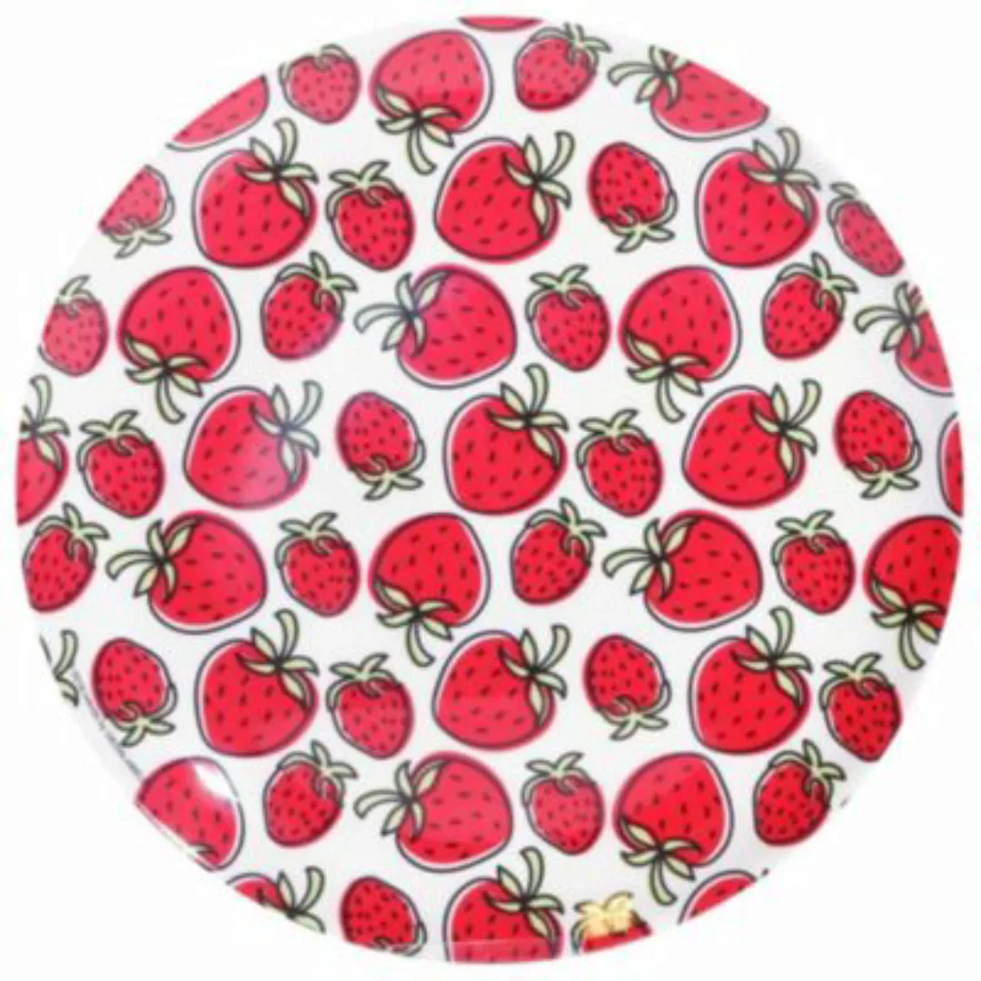 Geda Labels Teller Erdbeeren 24,5cm Kinderteller bunt günstig online kaufen