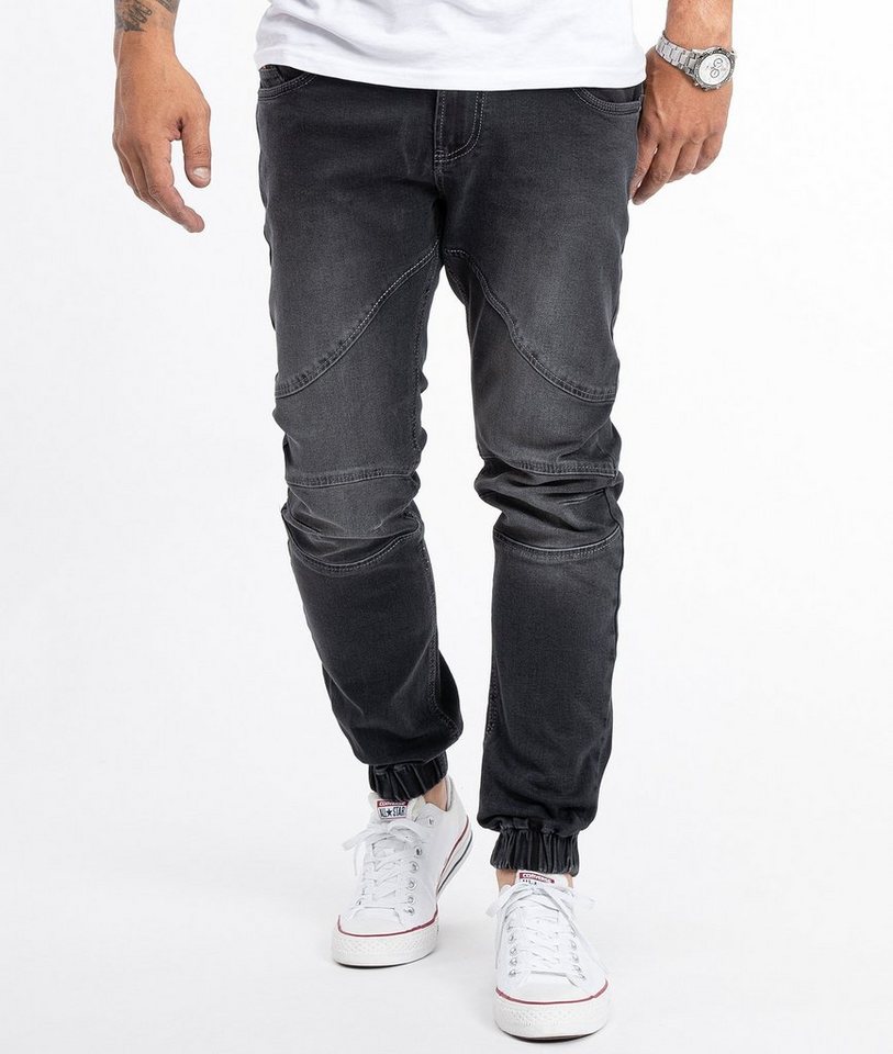 Rock Creek Tapered-fit-Jeans Herren Jeans Jogger-Style Dunkelgrau RC-2188 günstig online kaufen