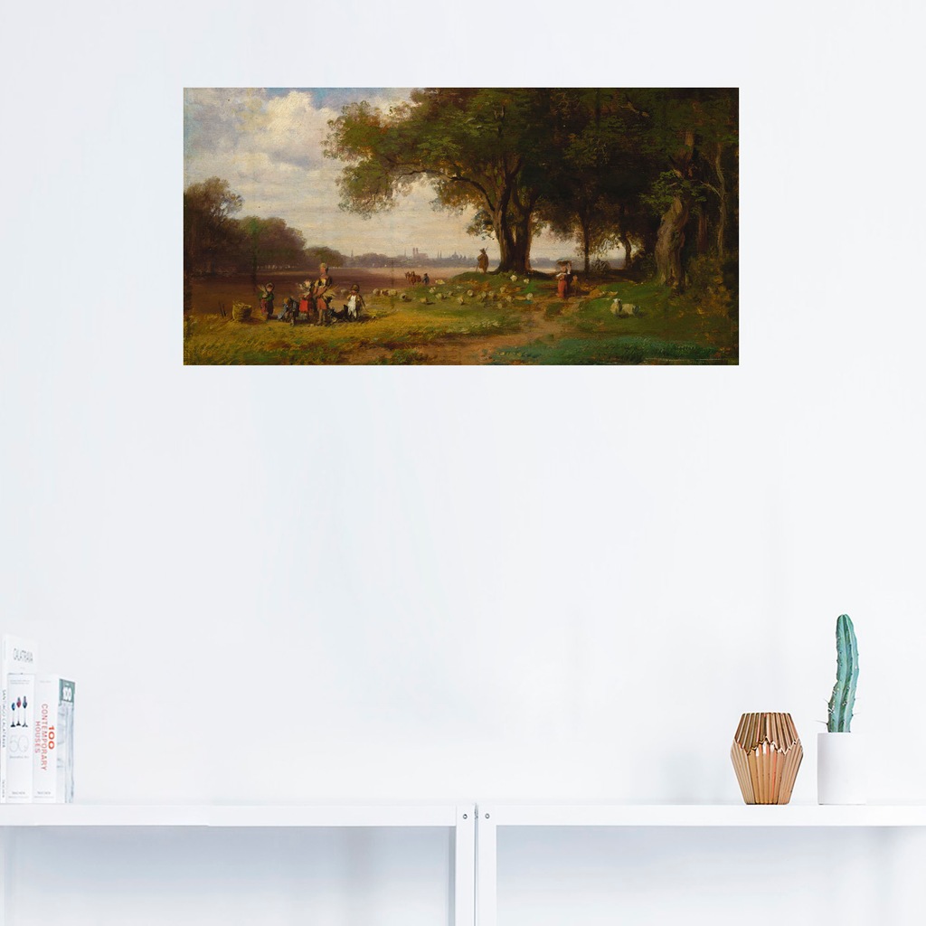 Artland Wandbild "Landschaft vor München mit Schäfer", Europa, (1 St.), als günstig online kaufen