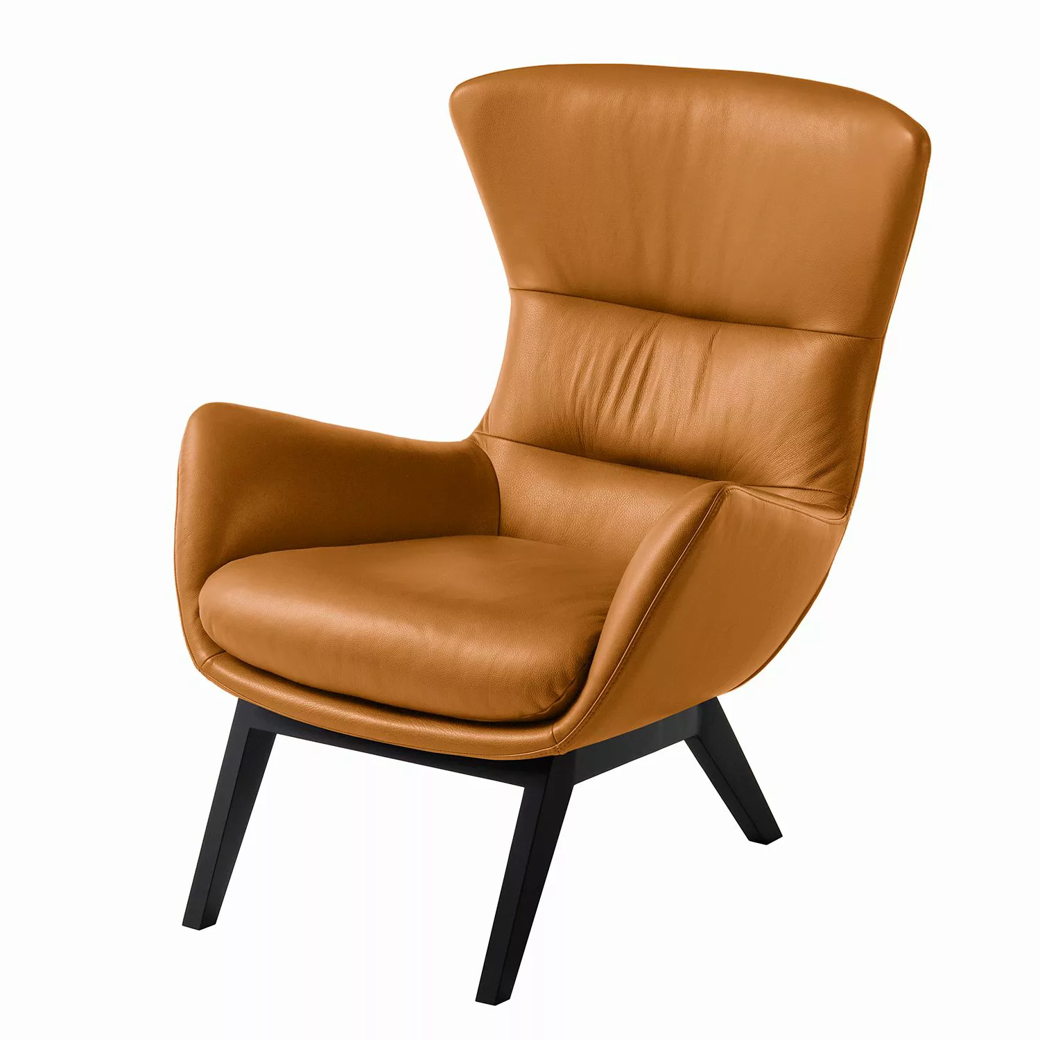 home24 Studio Copenhagen Sessel Hepburn I Cognac Echtleder 84x99x96 cm (BxH günstig online kaufen