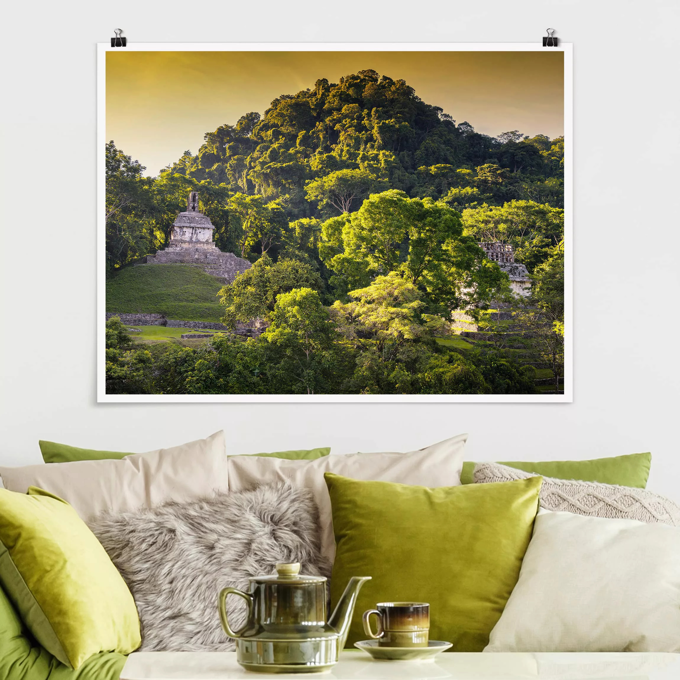 Poster Architektur & Skyline - Querformat Maya Ruinen günstig online kaufen