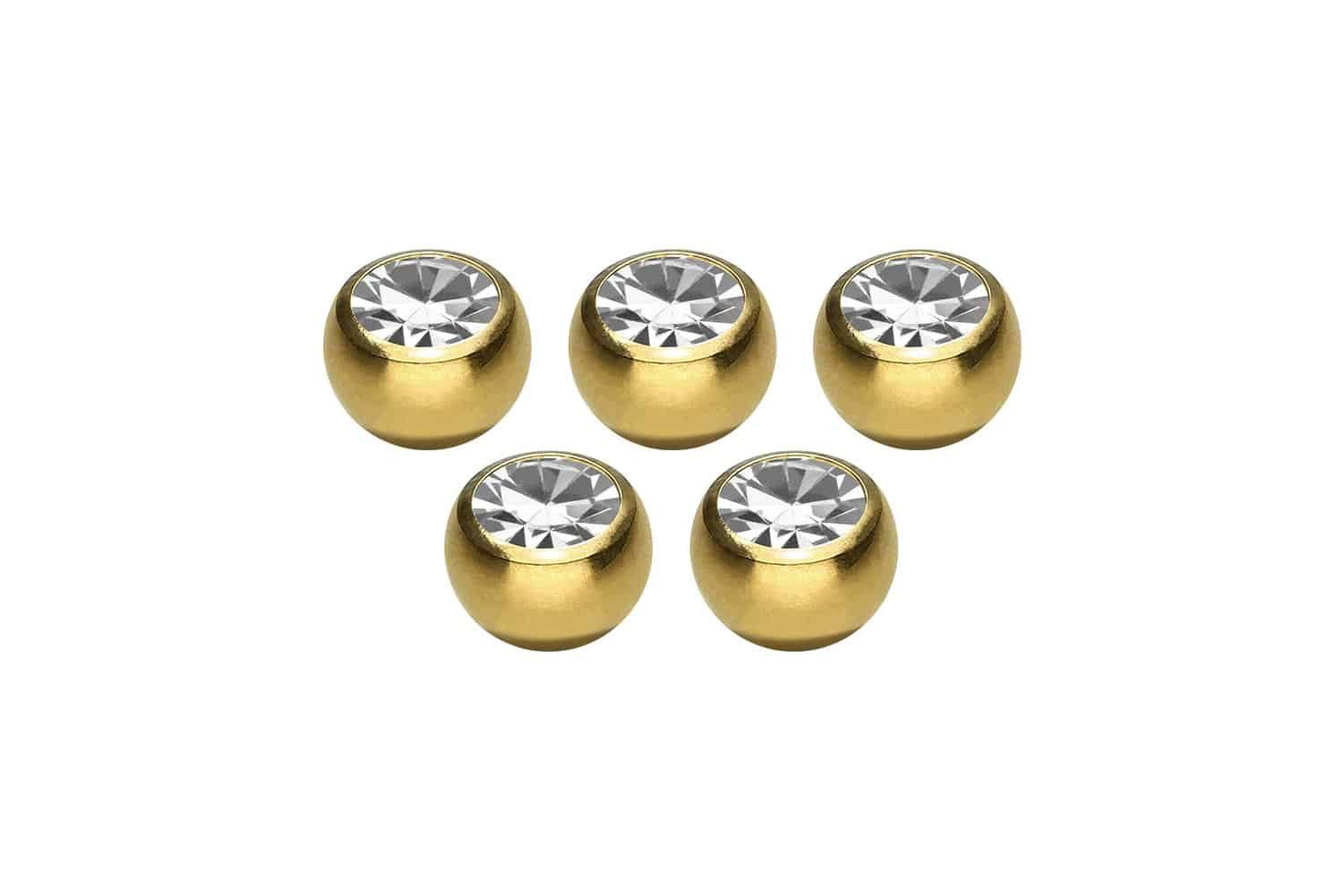 PIERCINGLINE Piercing-Set SET Chirurgenstahl Schraubkugel KRISTALL günstig online kaufen