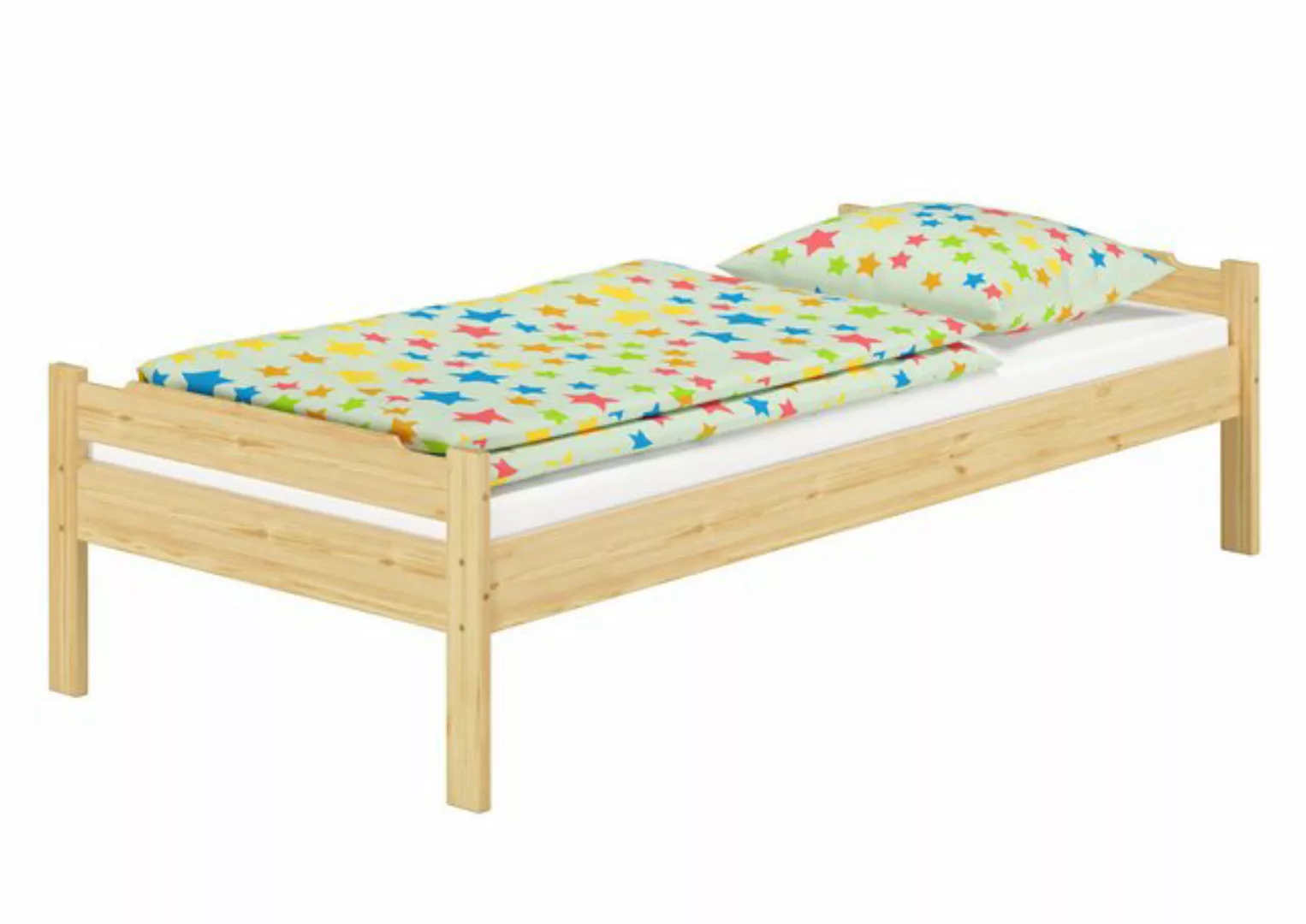 ERST-HOLZ Bett Schmales Massivholz-Einzelbett für Kinder u. Jugendliche Kie günstig online kaufen