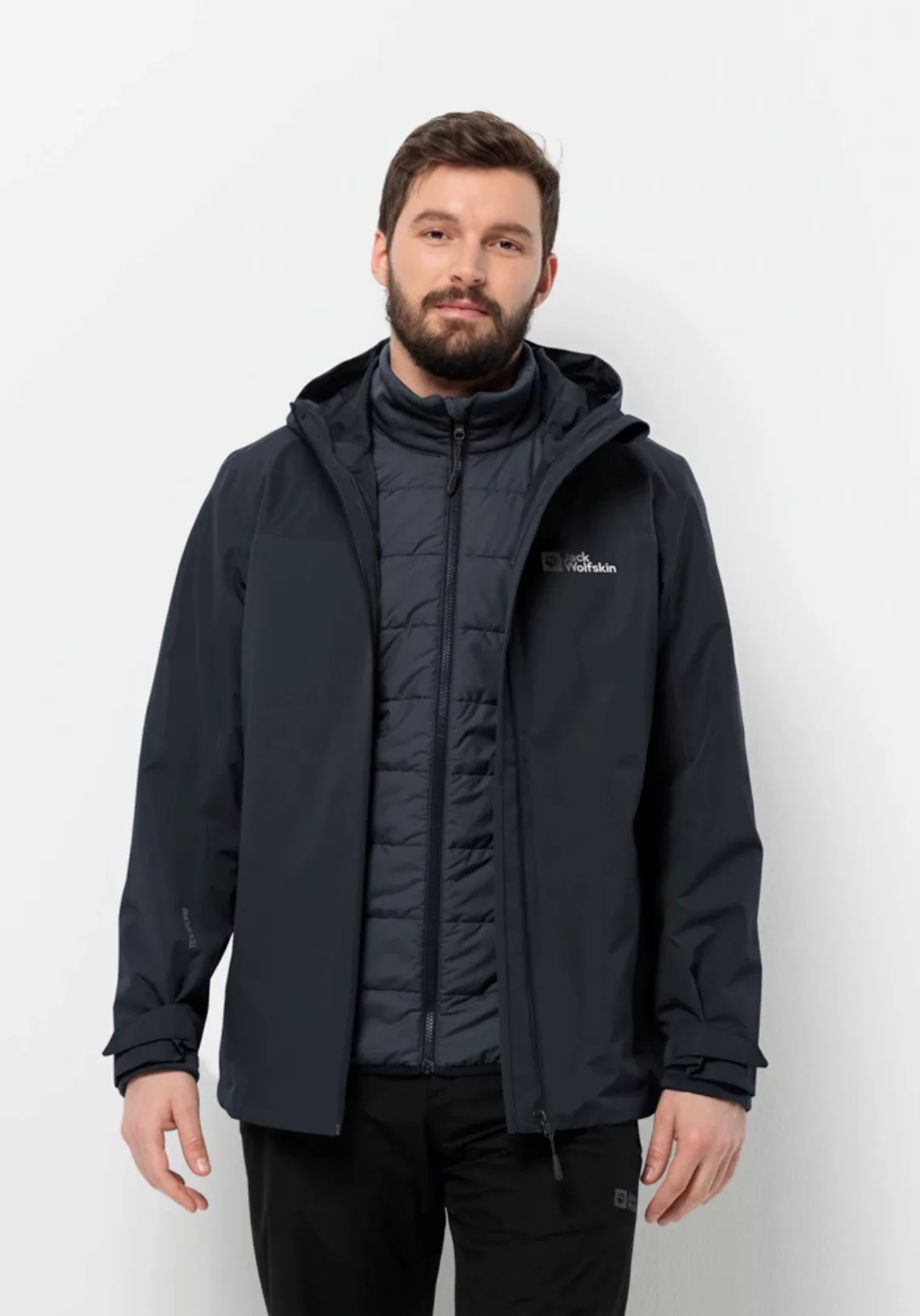 Jack Wolfskin 3-in-1-Funktionsjacke "GLAABACH 3IN1 JKT M", mit Kapuze günstig online kaufen