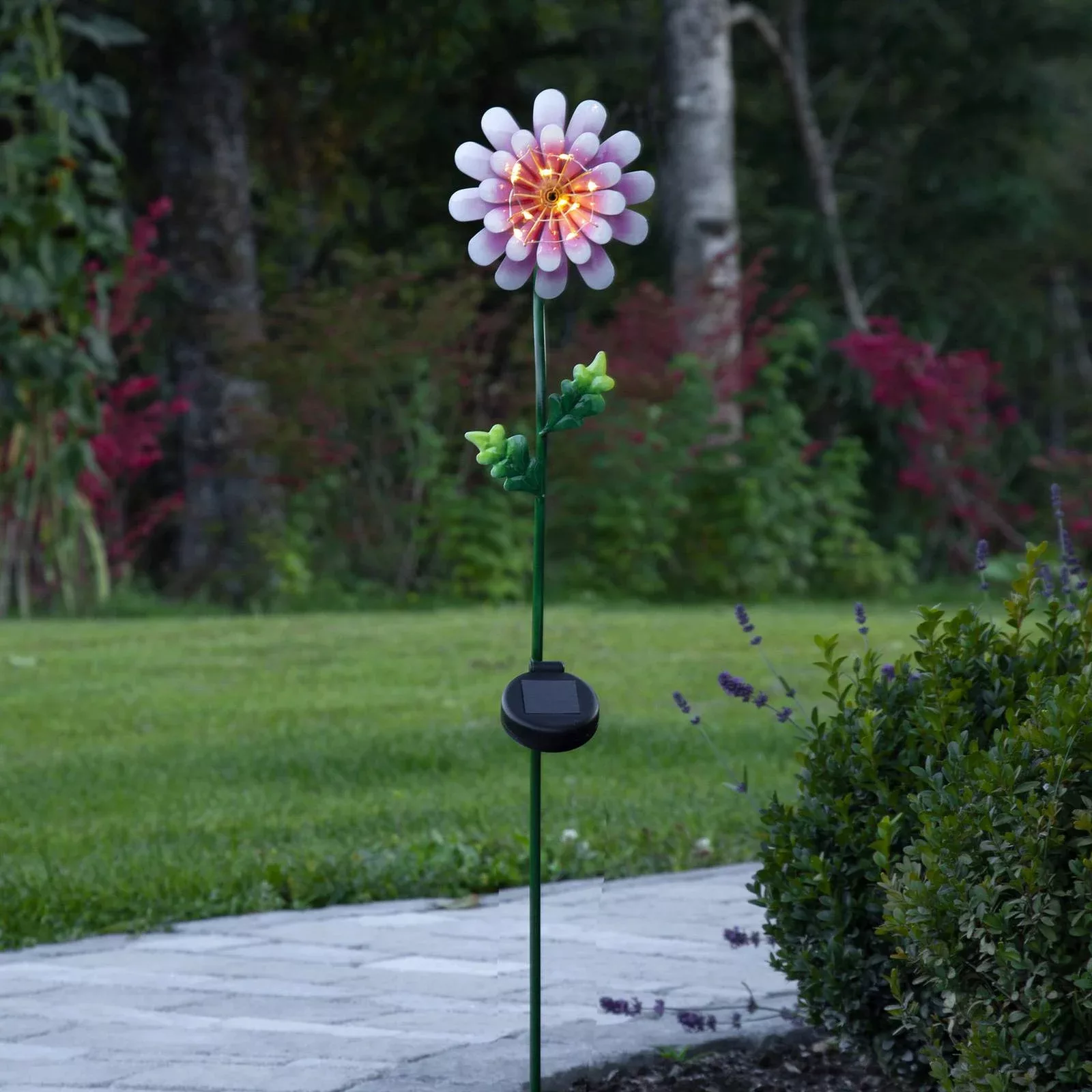 LED-Solarleuchte Pink Daisy in Blumen-Form günstig online kaufen