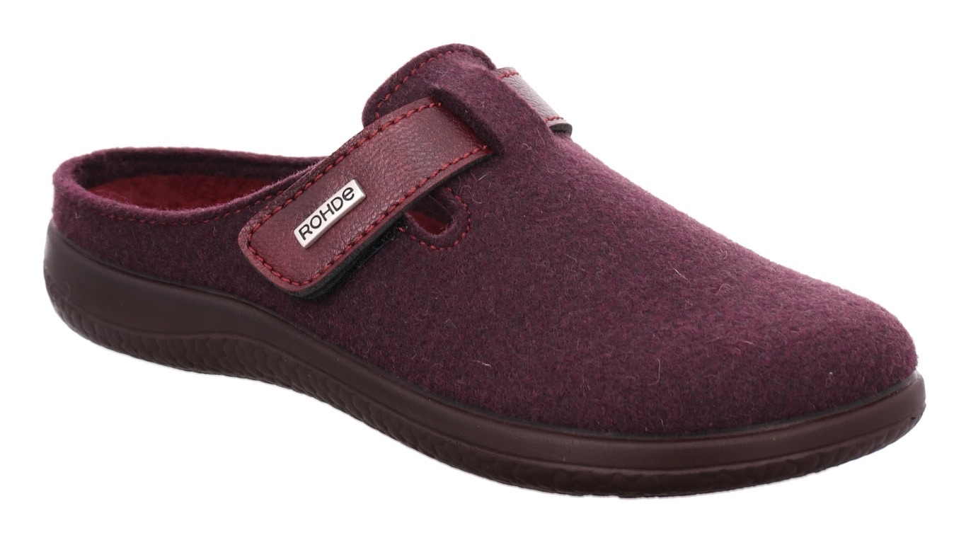 Rohde Pantoffel "BARI", Hausschuh, Clog mit Klettverschluss-Riemchen günstig online kaufen