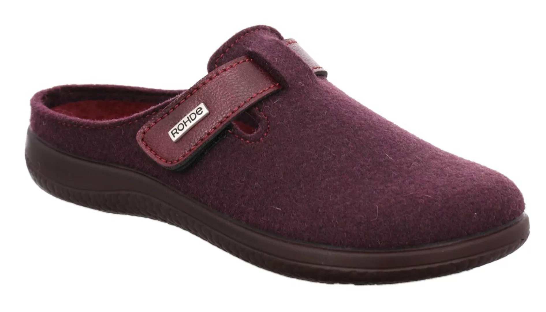 Rohde Pantoffel "BARI", Hausschuh, Clog mit Klettverschluss-Riemchen günstig online kaufen