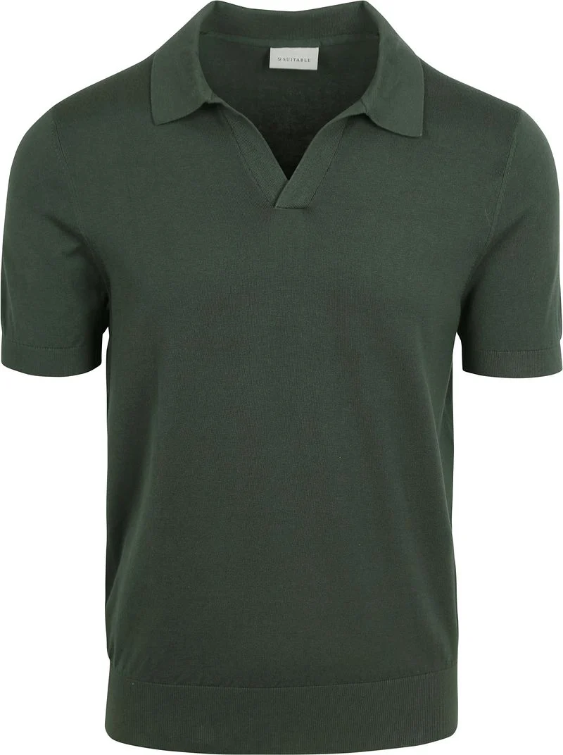 Suitable Poloshirt Riva Compact Dunkelgrün - Größe M günstig online kaufen