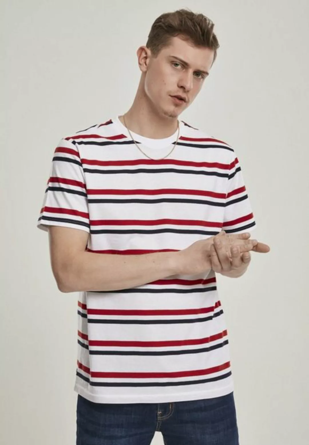 URBAN CLASSICS T-Shirt Urban Classics Herren Yarn Dyed Skate Stripe Tee (1- günstig online kaufen