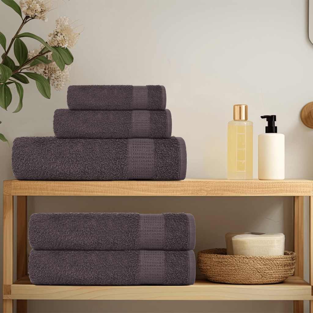 vidaXL Handtuch Waschlappen 4 Stk. Anthrazit günstig online kaufen