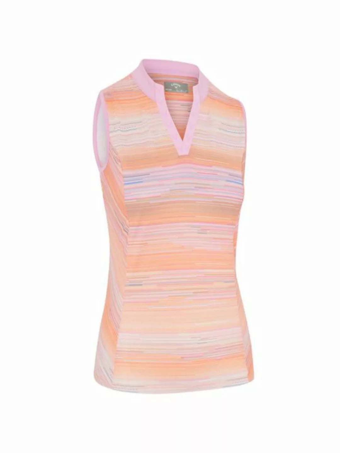 Callaway Poloshirt Callaway Golf Polo Striped Sleeveless Papaya Damen S günstig online kaufen