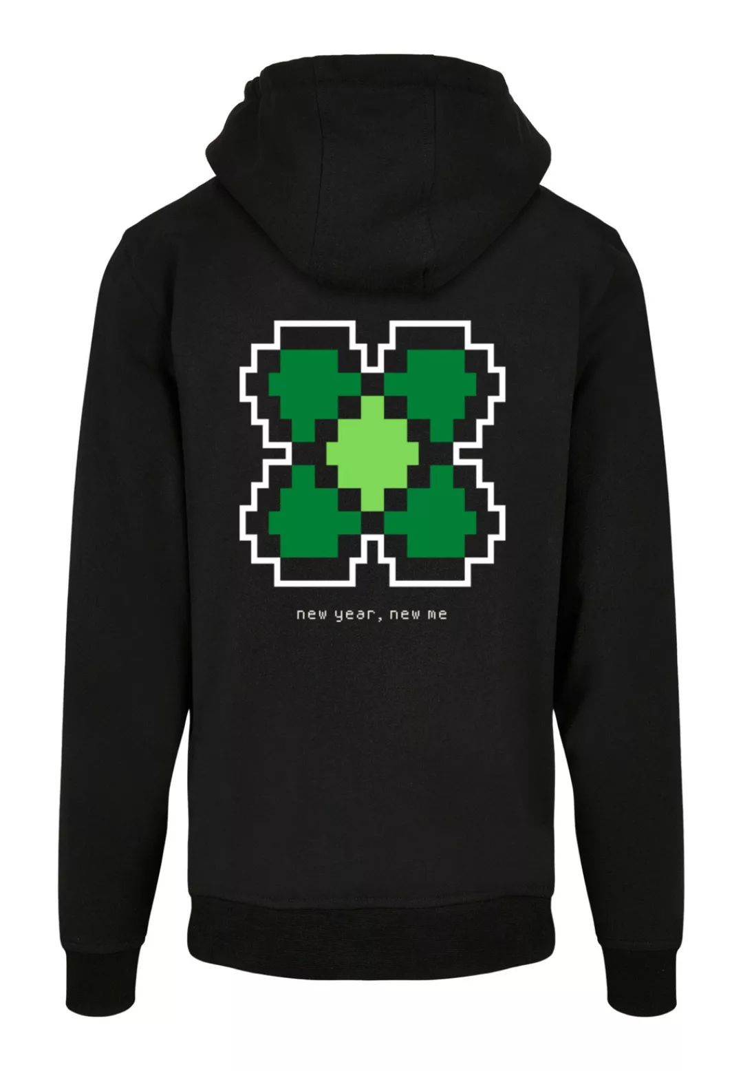 F4NT4STIC Kapuzenpullover "Silvester Happy New Year Pixel Kleeblatt", Print günstig online kaufen