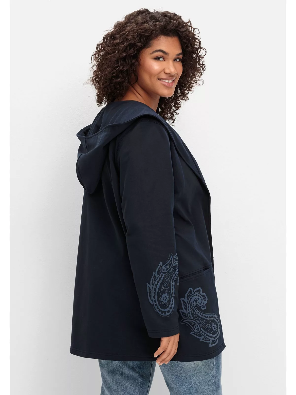 sheego by Joe Browns Sweatjacke "Große Größen", mit Paisleydruck günstig online kaufen