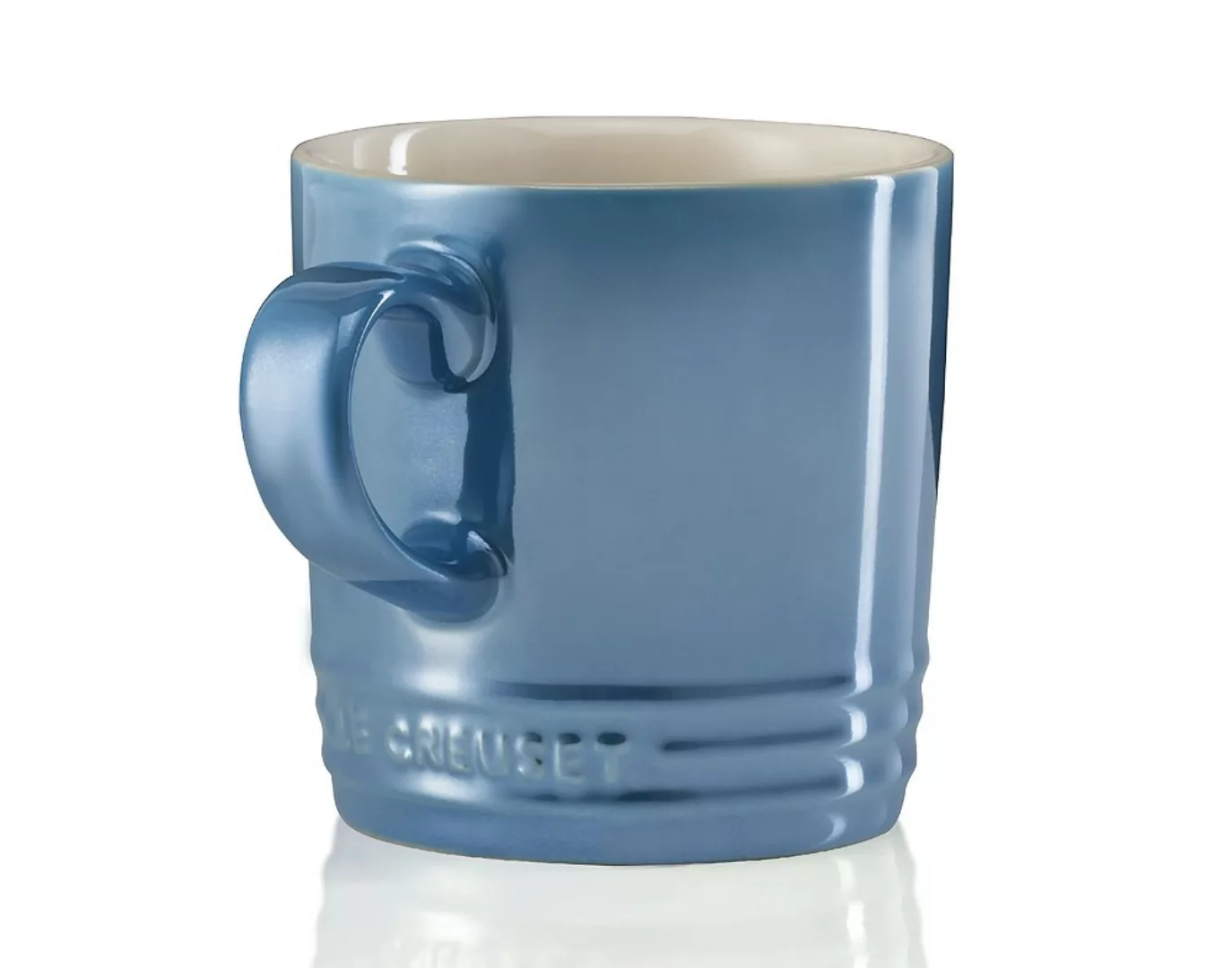 Le Creuset Tasse Becher Marseille Blau Metallic Steinzeug 350ml günstig online kaufen