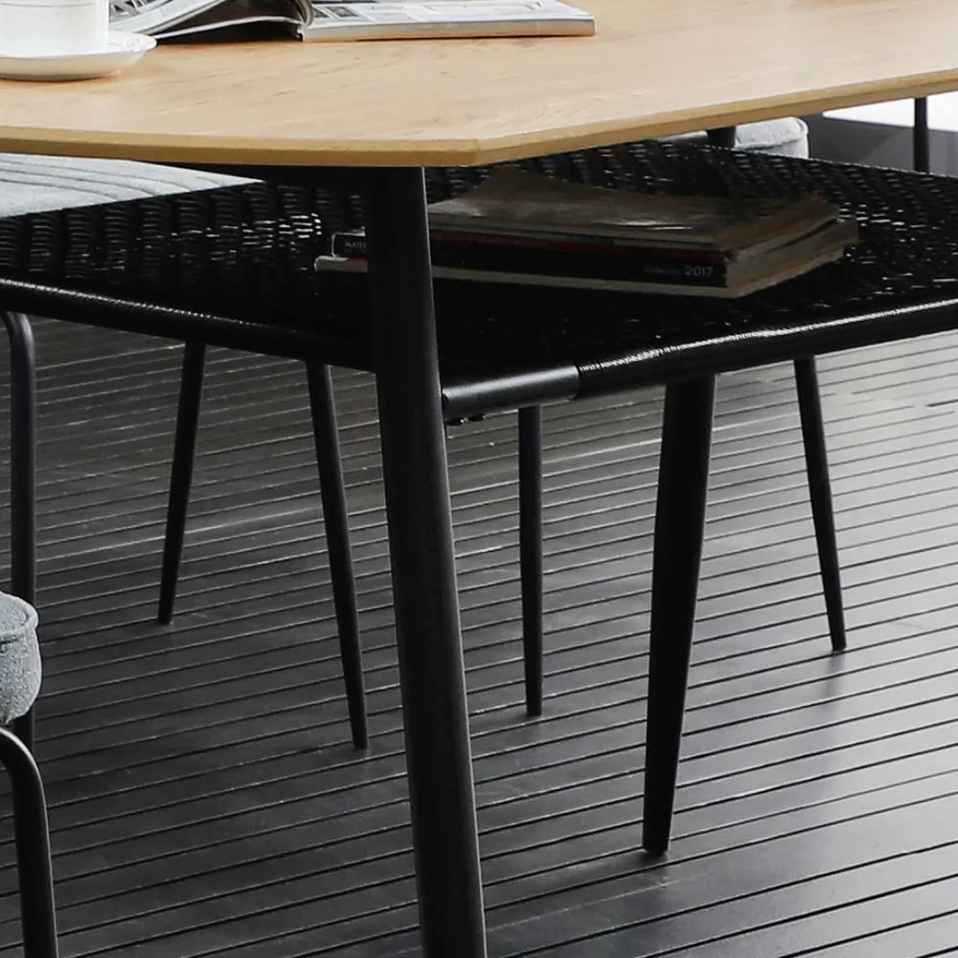 Design Esszimmer Tisch in Holz Naturfarben Retrostil günstig online kaufen